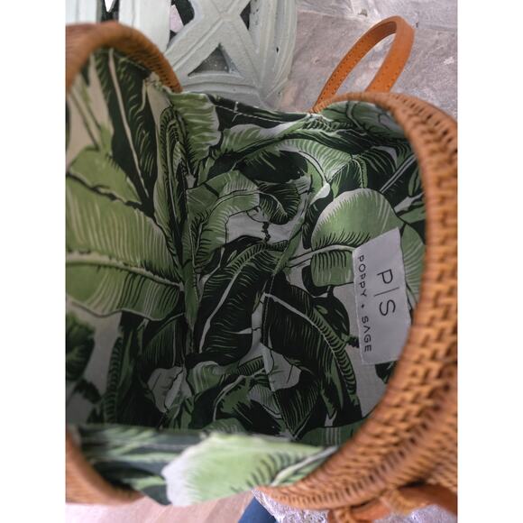 New Poppy + Sage Camilla rattan crossbody bali bag Handmade - Picture 10 of 10